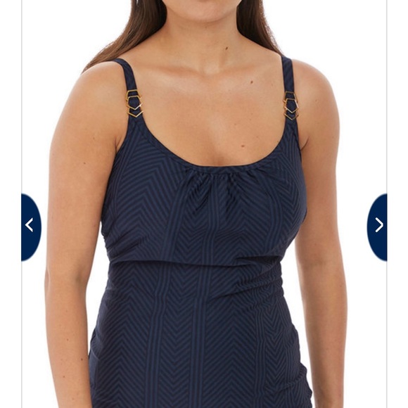 Fantasie NWT Long Island Navy Tankini Top size 36DD - Picture 2 of 13
